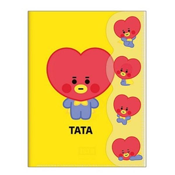 クリアファイル BT21 TATA BT21 グッズ ダイカットカバー付2ポケットファイル TATA LINE FRIENDS
