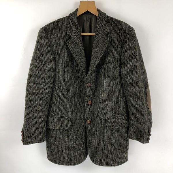 Harris Tweed ハリスツイード ウールジャケット テーラードジャケット 80年代 オリーブ系 メンズm N 古着lab2号店 通販 Yahoo ショッピング