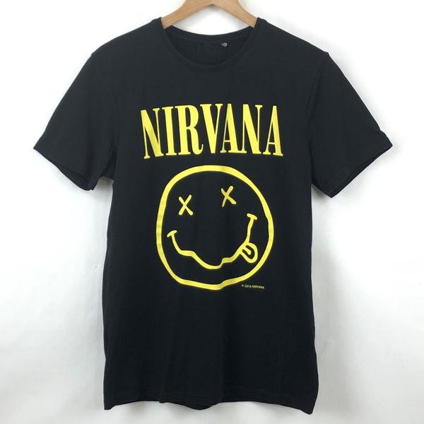 古着 NIRVANA ニルヴァーナ バンドプリントTシャツ スマイル ブラック