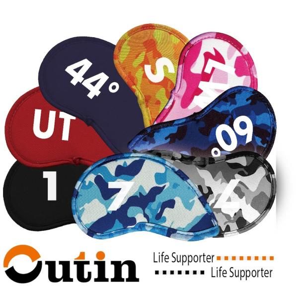 迷彩ブルー（新登場）　五代目に進化！窓無し単品用アイアンカバー『パレット』単色3色、迷彩柄5色/本体価格￥500（税別）1個/カラー全3色：黒、紺、赤/迷彩柄全5色：迷彩ブルー（新登場）、迷彩グレー、迷彩ネイビー、迷彩ピンク、迷彩オレンジ/...