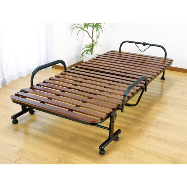ベッド ベッドフレーム すのこベッド 折りたたみベッド セミダブル 布団が干せる スノコベッド 桐製 木製 スノコベッド キャスター付き 代金引換不可 024 アウトレットファニチャー 通販 Yahoo ショッピング