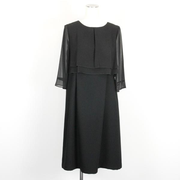 1つボタンのテーラードジャケットと身頃2重ワンピのアンサンブル ブラックフォーマル 喪服 レディース 02y 史上最も激安