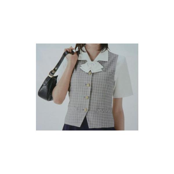 ユニチカ通商☆LEMONY☆ブランド事務服。温かみのあるグラデーション配色。スタイリッシュシルエットの事務服です。サイズ13号です。※ベストのみの販売となります。