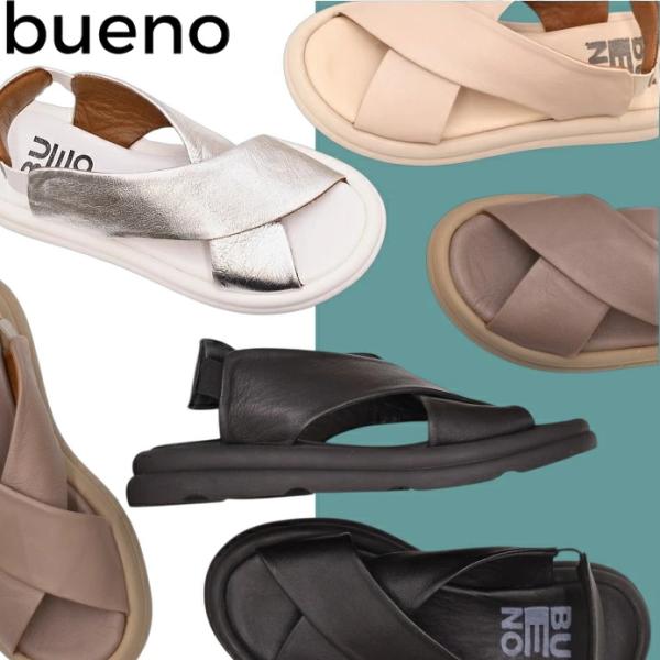 ブエノシューズ BUENO SHOES クロスベルトサンダル a2603 本革 厚底