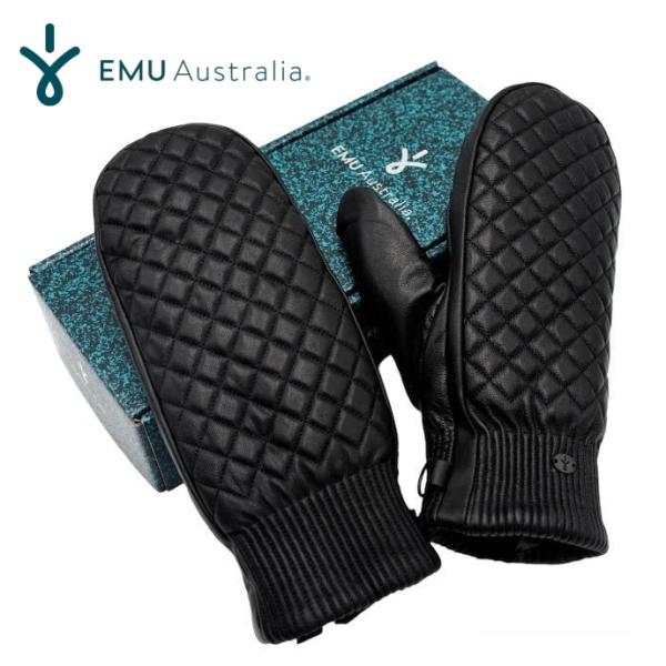 EMU Australia エミュ 手袋 グローブ Margaret Mittens W7013 レザー 本革 キルティング ミトン シープスキン ムートン ボア ファー レディース EMU Australia エミュ 手袋 グローブ Margaret Mittens W7013 レザー