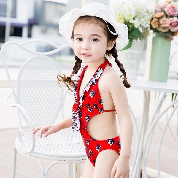 予約 キッズ水着 5500円以上で送料無料 子供水着 Lサイズ ガールズ 女子 女児 オールインワン 可愛い リボン フリル レッド 赤 ネコ ねこ 猫 モノキニ ワンピース水着 女の子 ファッション水着 Sstl Lu