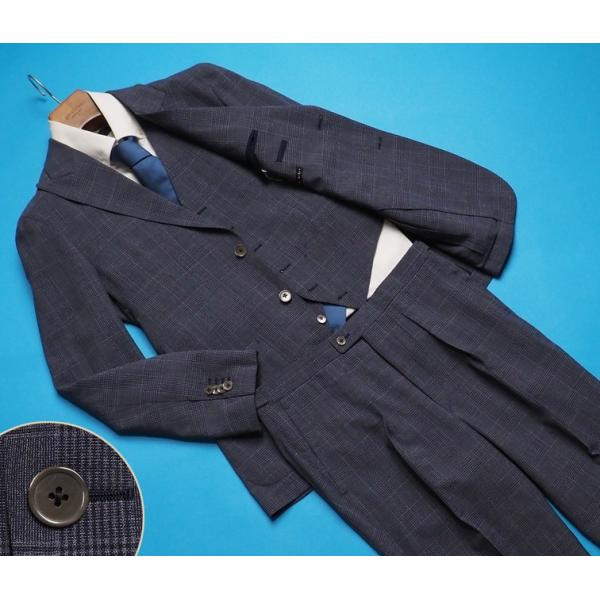 最高級生地ロロピアーナ　アザブテーラー　3ピース　スーツ　セットアップ　ネイビー 麻布テーラー 新品サンプル azabu tailor 麻布テーラー『Loro Piana