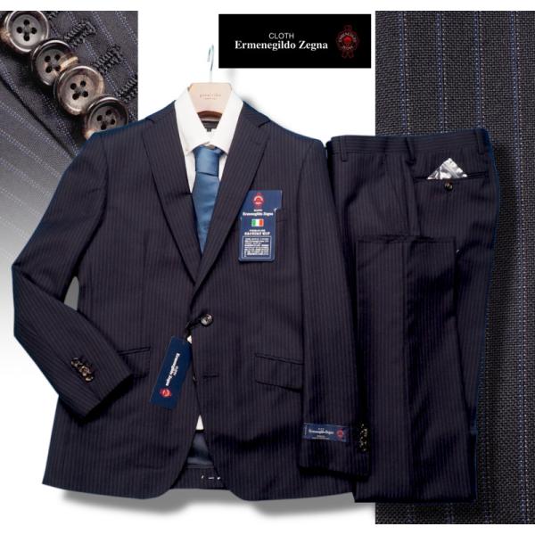 未使用 HILTON ヒルトン Zegna ゼニア スーツ ストライプ YA7 ZEGNA（ゼニア） 新品17.3万円 大手百貨店扱い 春夏『Ermenegildo