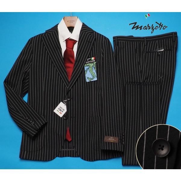 新品8.6万円 大手百貨店扱い 春夏　マルゾット セットアップ スーツA5黒 新品8.6万円 大手百貨店扱い 春夏『MARZOTTO マルゾット イタリア製