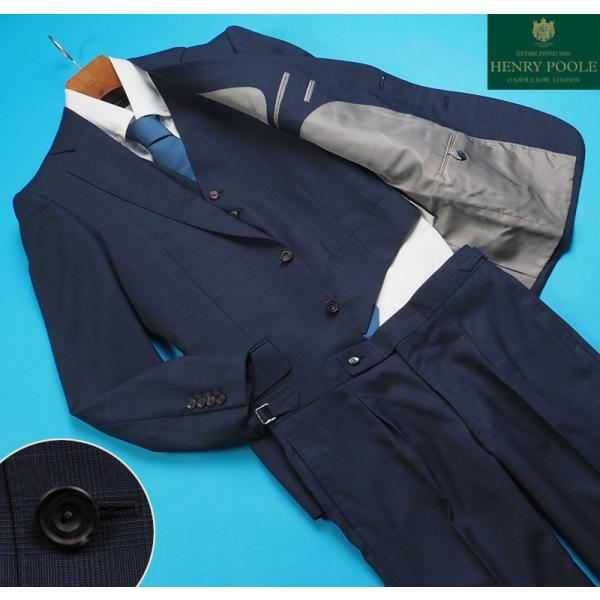 定価45万円【極美品】ヘンリープールオーダースリーピースHENRY POOLE outlet-talat_664584-y92-nvy