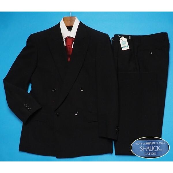 72036　Miyuki Planza　ダブルスーツ上下　黒　夏物　88A3 72036 Miyuki Planza ダブルスーツ上下 黒 夏物 88A3