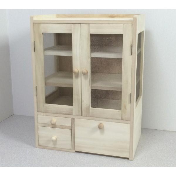 木製蚊帳　卓上サイズ・小型・2段仕切り●蚊帳 虫よけ チェスト 棚 食器棚 outlet-woodgoods_2002