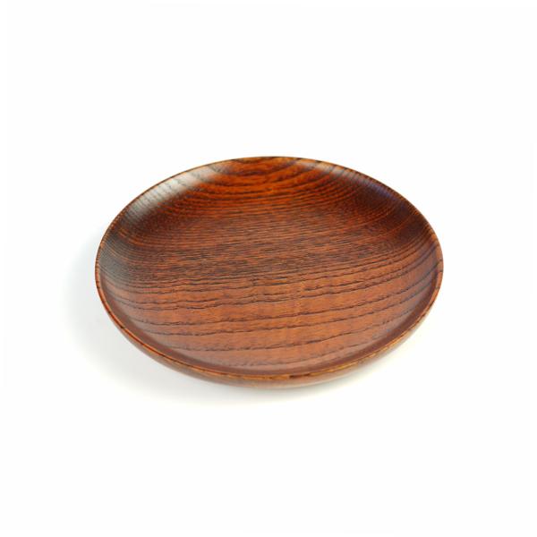 【アウトレット】〈2個組〉漆器 茶托 13.5cm 銘々皿 小皿 漆塗り 天然木 14-2