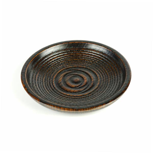 【アウトレット】〈2個組〉漆器 茶托 15cm 銘々皿 小皿 漆塗り 天然木 38-2