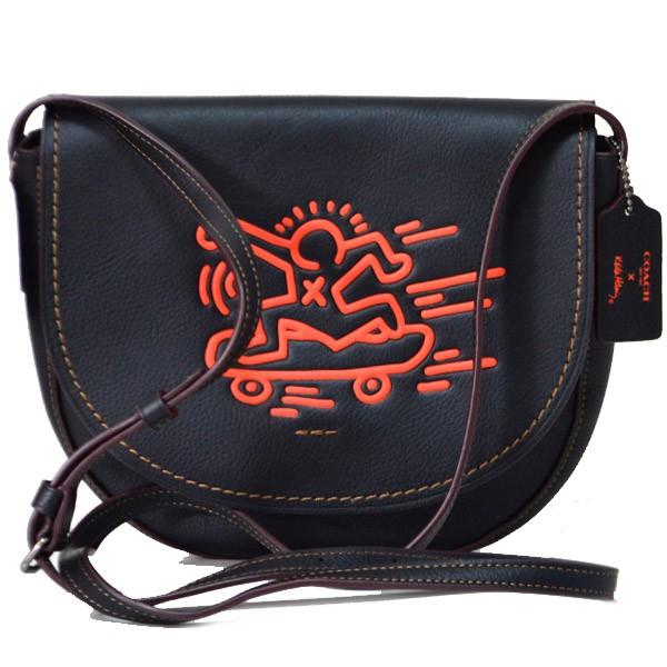 コーチ バッグ COACH キースへリング コラボ レザー 斜め掛け クロス 