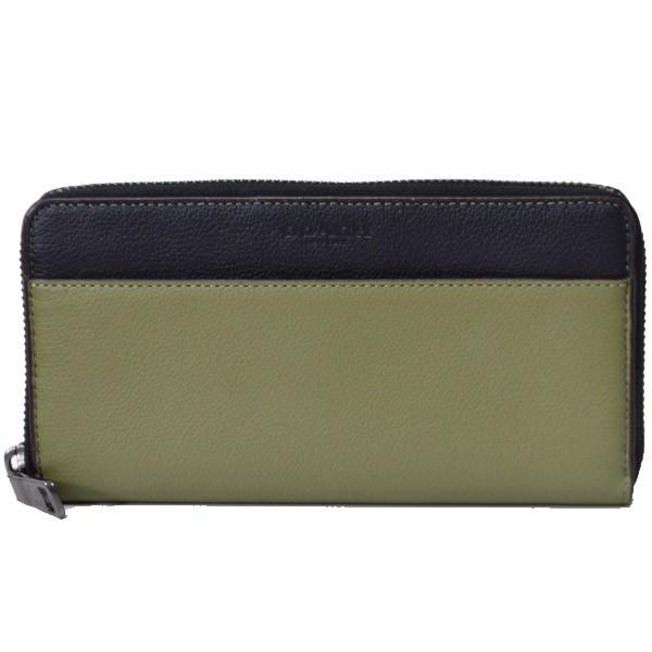 新品✨COACH✨コーチ✨長財布✨C3441✨本革レザーグリーン✨アコーディオン COACH（コーチ） 長財布 レザー ツートン アコーディオン ジップ