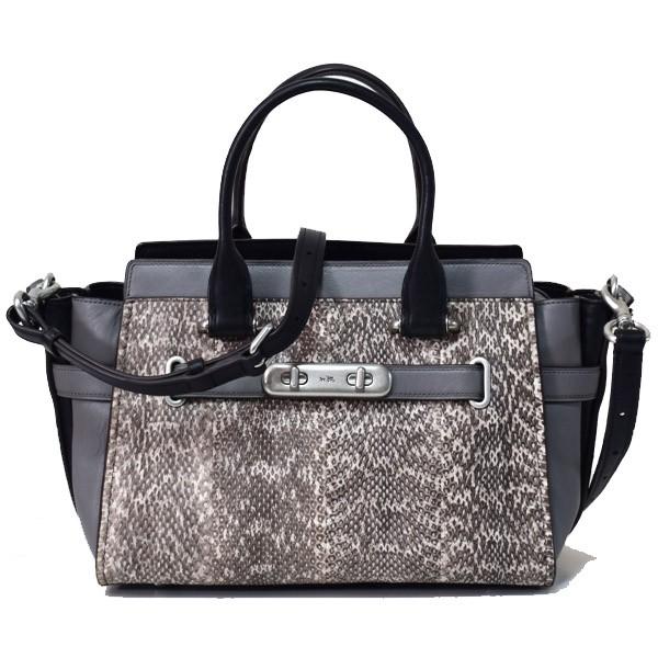 COACH（コーチ） バッグ スネーク スキン レザー ターンロック 