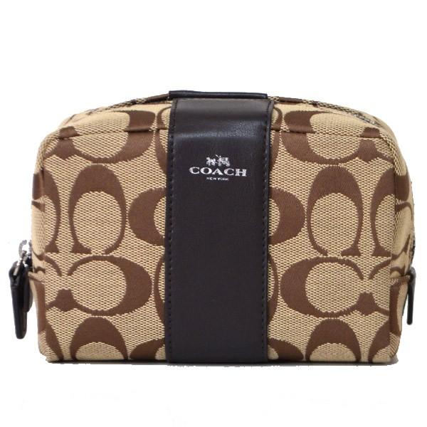 コーチ コスメポーチ COACH レガシー シグネチャー ミディアム 