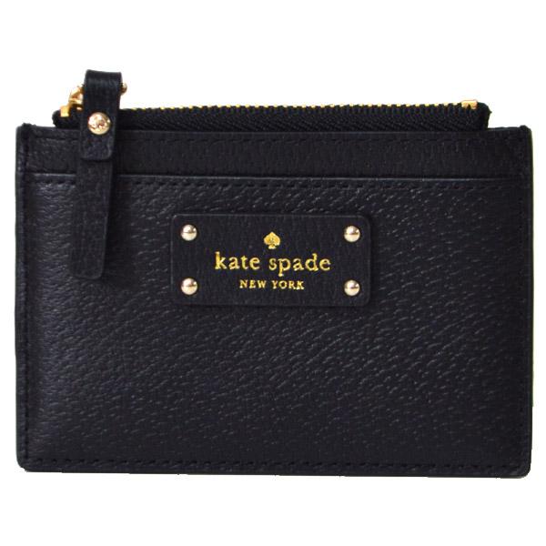 ケイトスペード 小銭入れ katespade コーティングレザー スリム カードケース ケース 小銭入れ ブラック  2811 kate spade NEW YORK（ケイト・スペード ニューヨーク） ケイト
