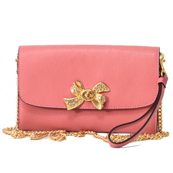 COACH（コーチ） バッグ レザー チェーン ショルダー クロスボディ