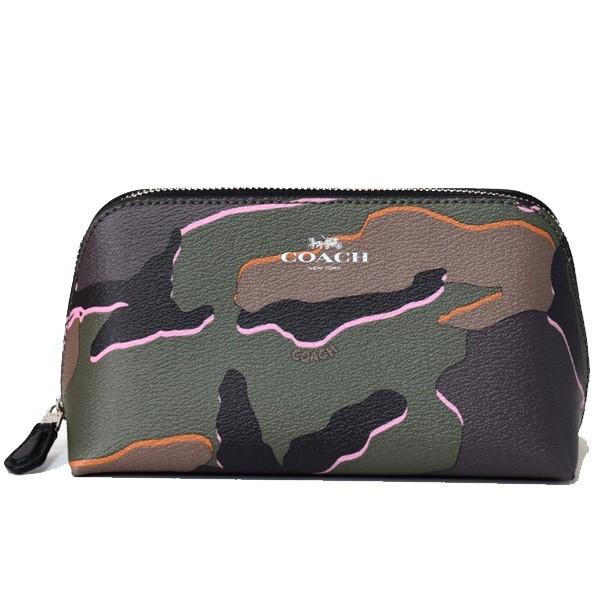 COACH（コーチ） コスメポーチ コーティングレザー カモフラージュ