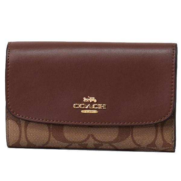 コーチ 財布 Coach コーティングキャンパス レザー シグネチャー 三つ折り ミディアム エンベロープ ウォレット 財布 カーキ サドル2 32485 32485 ブランド専門店 アウトレット365 通販 Yahoo ショッピング