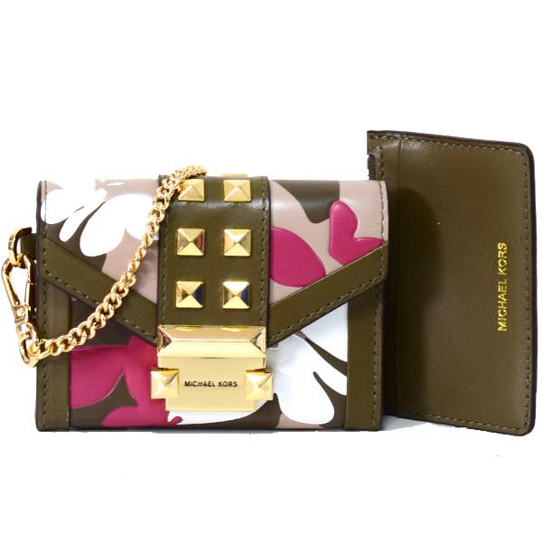マイケルコース コンパクト財布 MICHAEL KORS カーフレザー バタフライ 