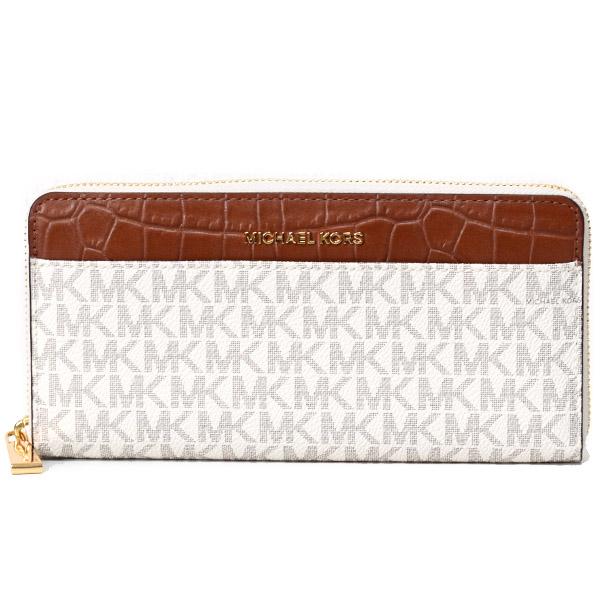 MICHAEL KORS マイケルコース 長財布 コーティングキャンバス クロコ 