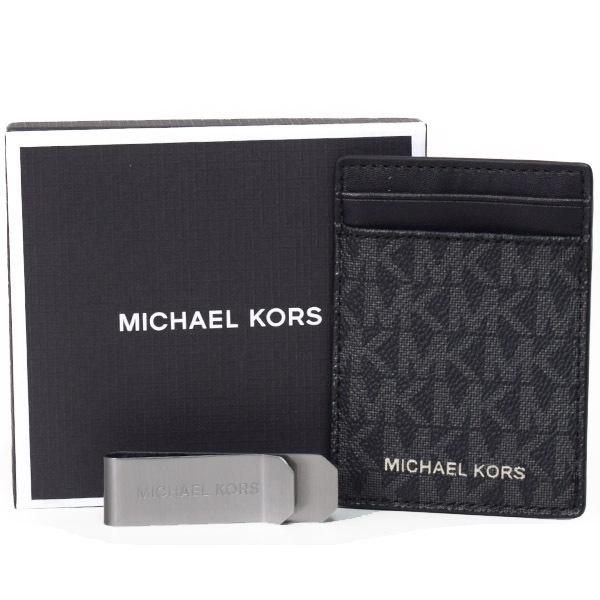 マイケルコース 黒 パスケース ケース MICHAEL KORS（マイケルコース） カードケース メンズ コーティング