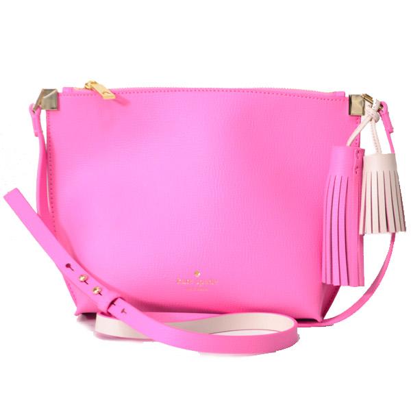 【倉吉店】 中古 kate spade NEW YORK | ケイトスペードニューヨーク ショルダーバッグ レザー タッセルチャーム付き Foster Court Pepper WKRU3831 ピンク 【121】 kate spade NEW YORK（ケイト・スペード ニューヨーク） ケイト