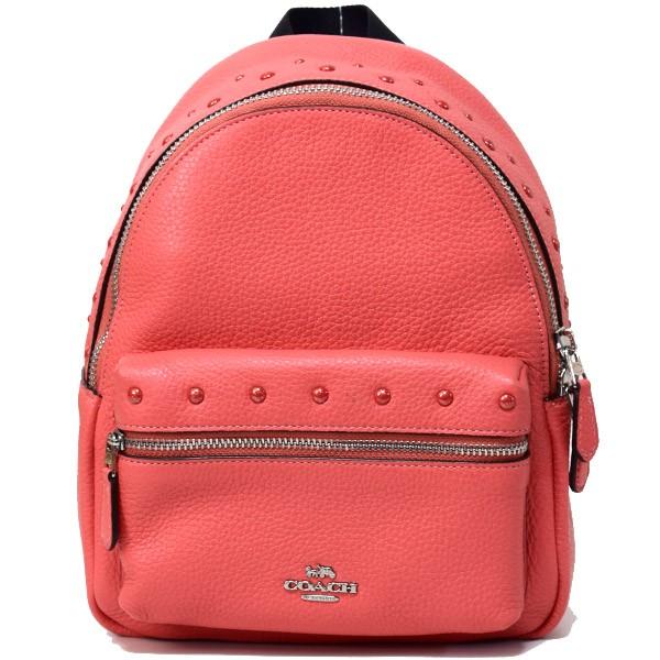 COACH（コーチ） バッグ ペブルレザー スタッズ ミニ チャーリー 