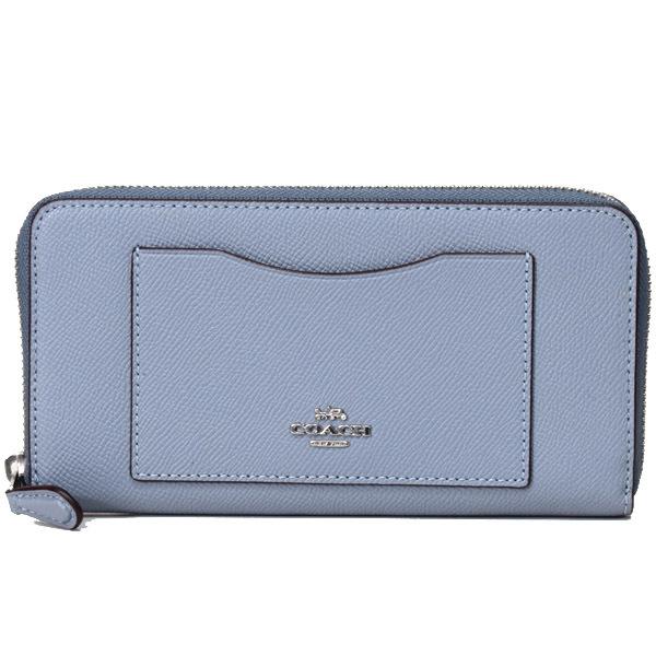 COACH（コーチ） 長財布 ラグジュアリー クロスグレーン レザー