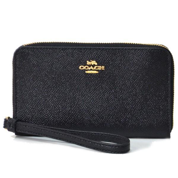COACH（コーチ） 財布 クロスグレイン レザー ジップ フォン iPhone 