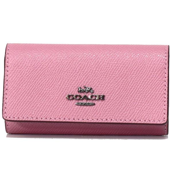 COACH（コーチ） キーケース クロスグレインレザー ロゴ 6連 キー