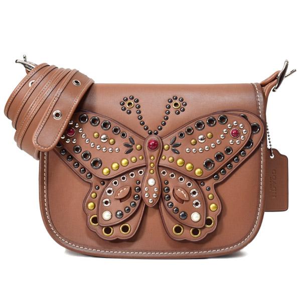 COACH（コーチ） バッグ カーフレザー アップリケ スタッズ バタフライ 
