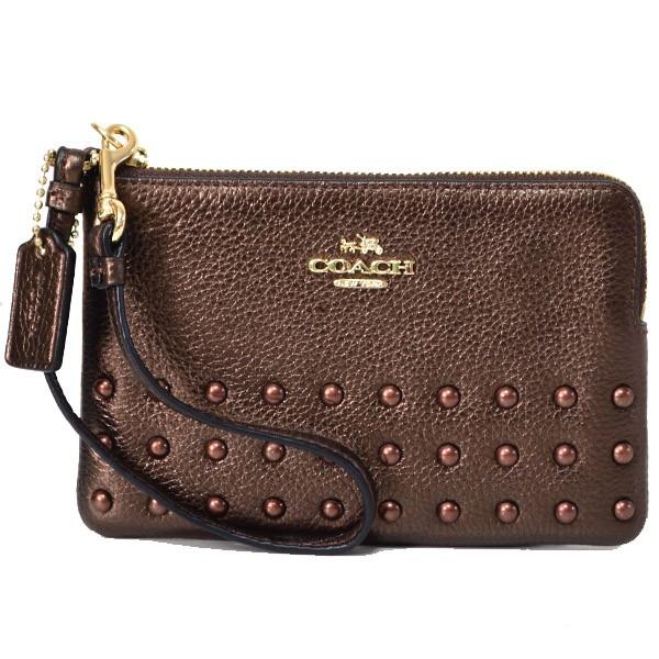COACH（コーチ） マルチポーチ レザー ラッカーリベット コーナー 