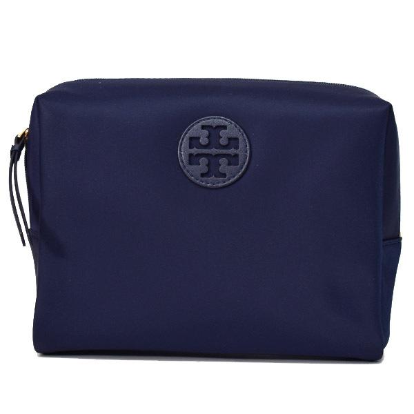 Tory Burch ロゴポーチ ネイビー　ポーチ　トリーバーチ TORY BURCH（トリーバーチ） コスメポーチ ナイロン ブリジット ロゴ