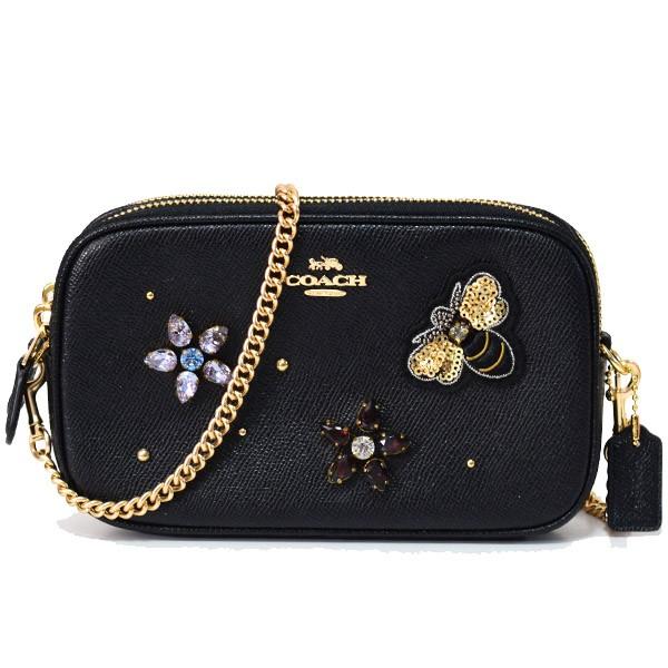 COACH（コーチ） バッグ クロスグレインレザー ジェムストーン 花柄
