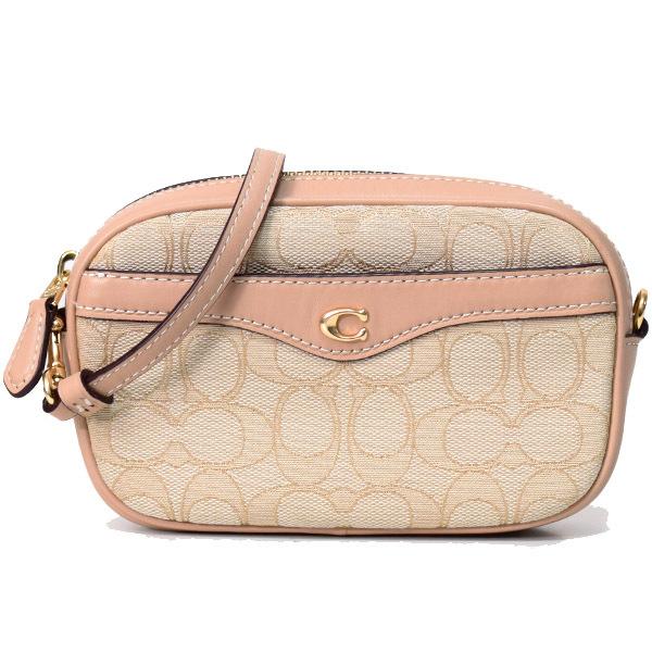 COACH（コーチ） バッグ ジャガード カーフレザー シグネチャー ベルト 
