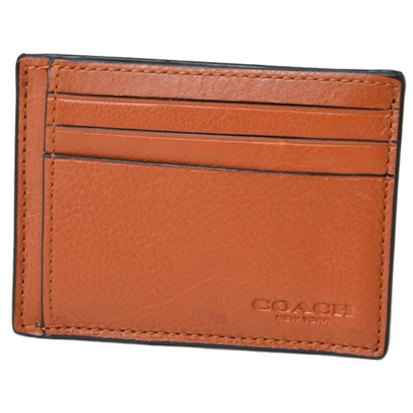 コーチ カードケース Coach メンズ スポーツ レザー スリム カードケース サドル a ブランド専門店 アウトレット365 通販 Yahoo ショッピング