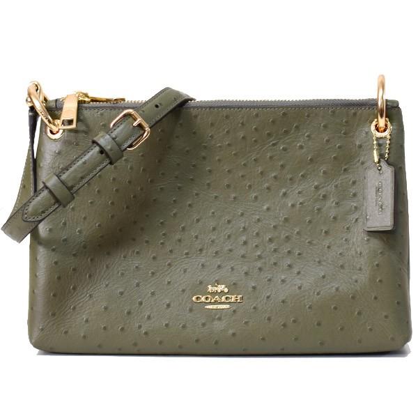 COACH コーチ バッグ オーストリッチエンボスレザー ミア ダブルジップ 