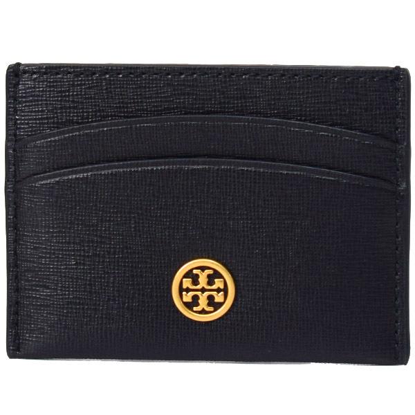 トリーバーチ カードケース TORY BURCH レザー ロビンソン ロゴ カードケース 名刺入れ 定期入れ パスケース ブラック 84070 TORY BURCH（トリーバーチ） カードケース レザー ロビンソン ロゴ