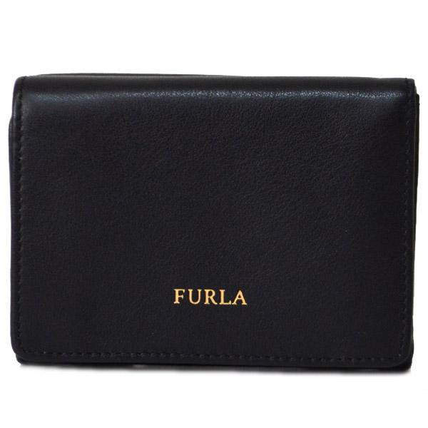 FURLA（フルラ） 財布 レザー コンパクト 二つ折り財布 ブラック