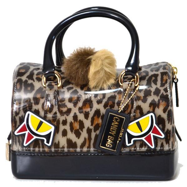 フルラ バッグ FURLA キャンディ ジャングル アニマル モチーフ レオパード ボストン ハンドバッグ ナチュラルマルチ 887261 FURLA（フルラ） バッグ キャンディ ジャングル アニマル モチーフ