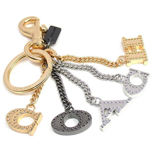 COACH（コーチ） キーホルダー メタル パーフォレーテッド ロゴ バッグ