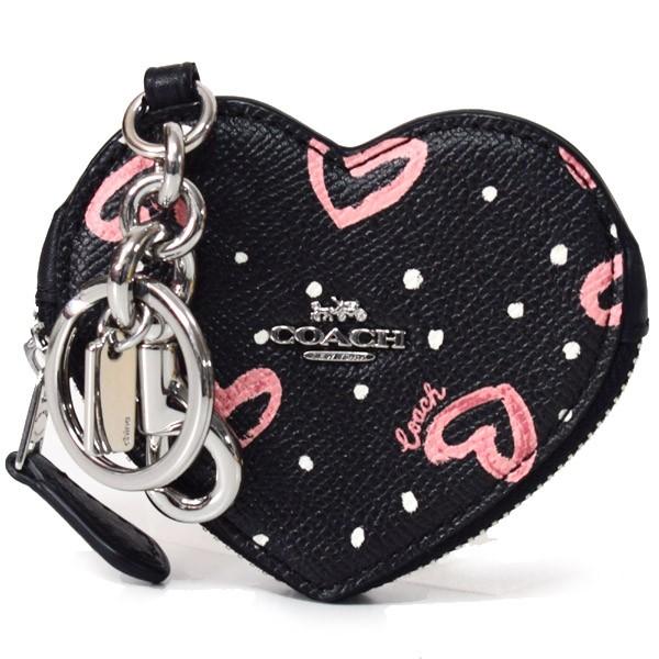COACH（コーチ） キーホルダー レザー クレヨン ハート プリント