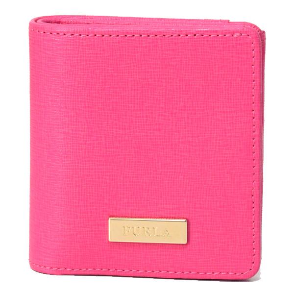 FURLA（フルラ） 財布 レザー コンパクト 二つ折り 財布 小銭入れ