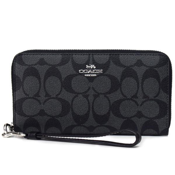 COACH（コーチ） 長財布 コーティングキャンバス スムースレザー