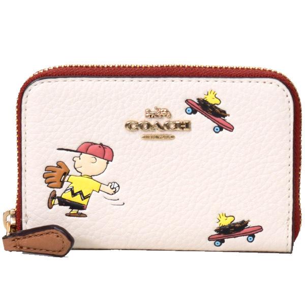 COACH（コーチ） 小銭入れ ぺブルレザー ピーナッツ コラボ スヌーピー 