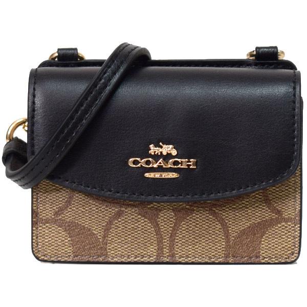 COACH（コーチ） カードケース コーティングキャンバス スムースレザー 